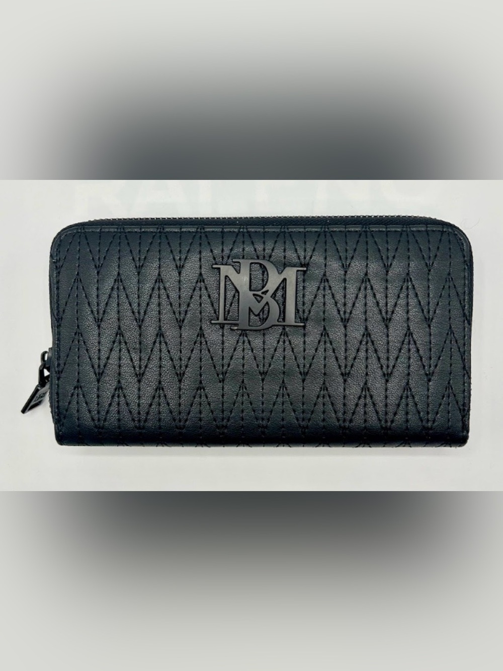 NWT Badgley Mischka Black Quilted Logo Wallet